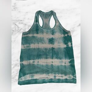 lululemon athletica Teal and White Muscle Tee